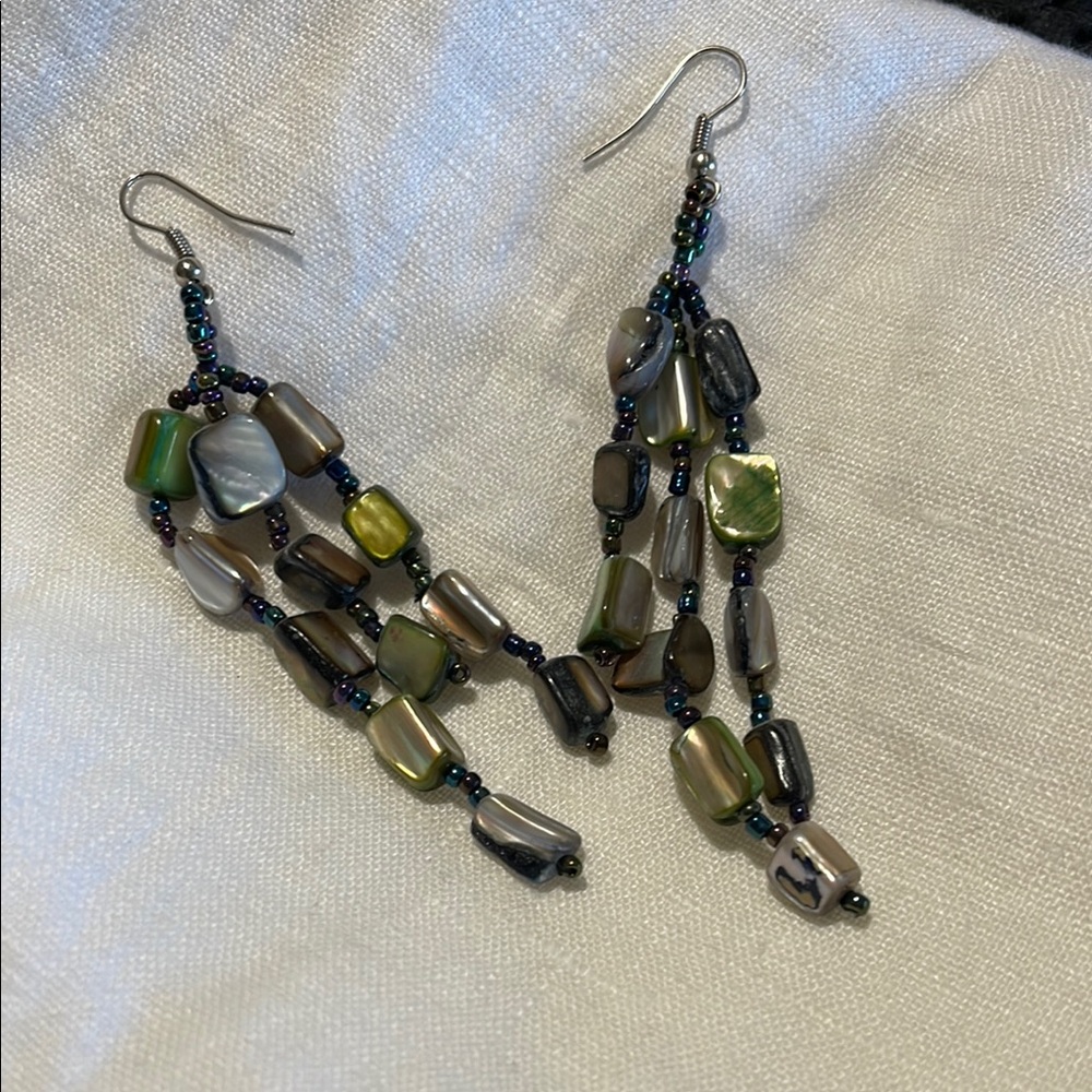 Elegant Multicolor Beaded Earrings
